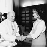 Karna with Pope John Paul II